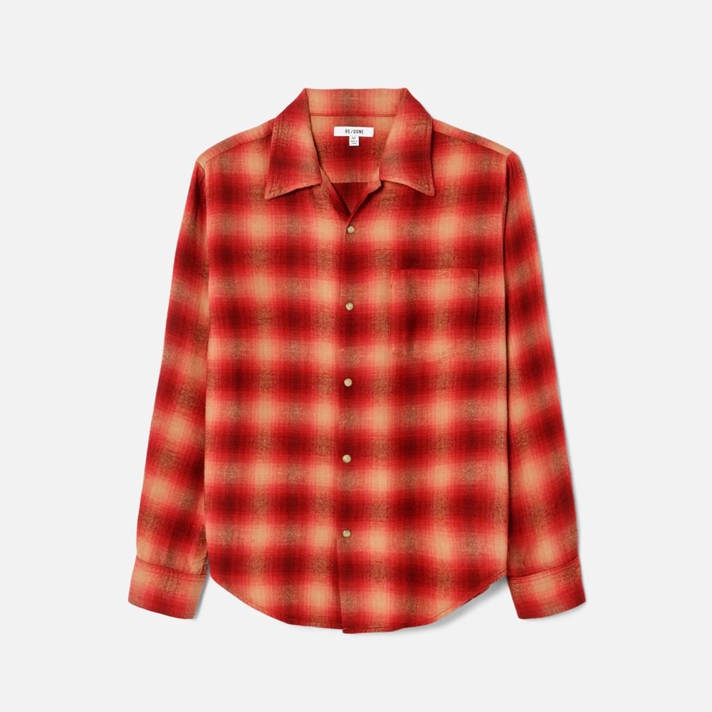 ReDone 60s Plaid Shirt